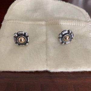 RETIRED James Avery Silver and Gold Earrings